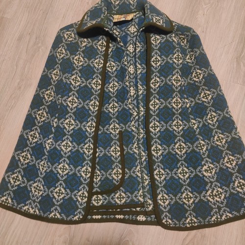 Welsh wool tapestry cape coat - tapestry,
