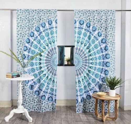 Indian mandala curtains cotton - mandala,
