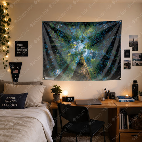 Mystical forest tapestry - forest,