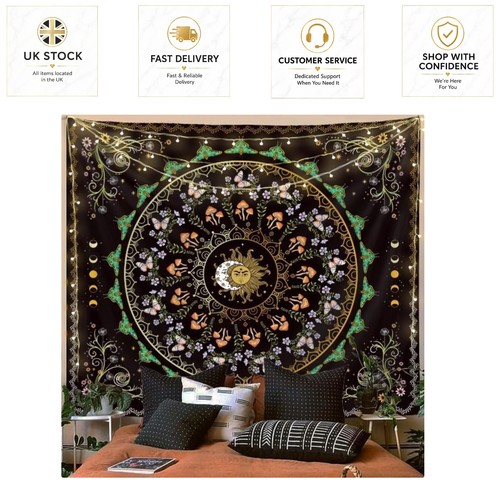 Vibrant boho floral tapestry - vibrant,
