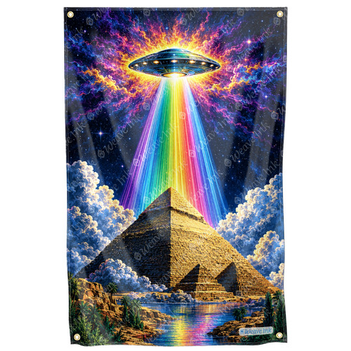 Psychedelic ufo pyramid - psychedelic,