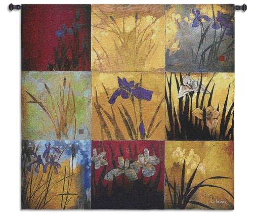 Iris nine patch wall - wall, tapestry