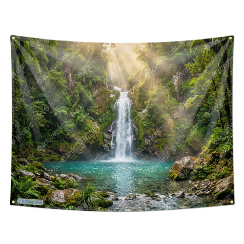 Waterfall tapestry lagoon - waterfall,