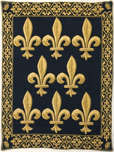 Blue gold fleur lys - &, with