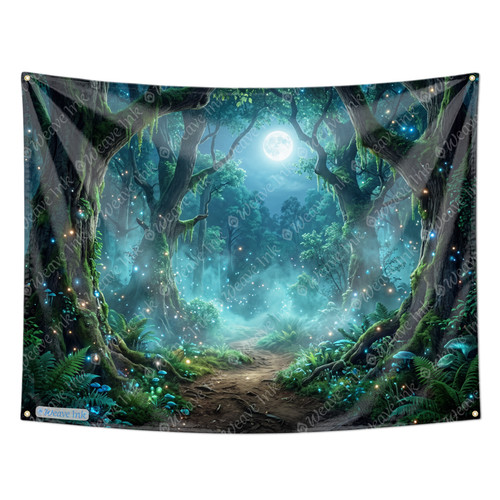 Mystical moonlit forest - mystical,