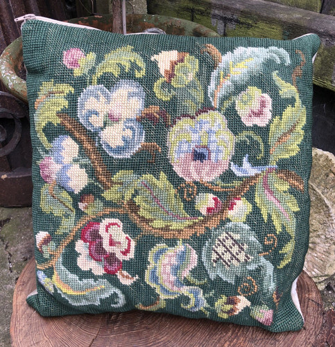 Needlepoint cushion floral