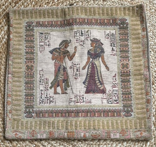 Egyptian tapestry cushion - tapestry,