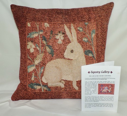 Sitting rabbit red - rabbit, jacquard